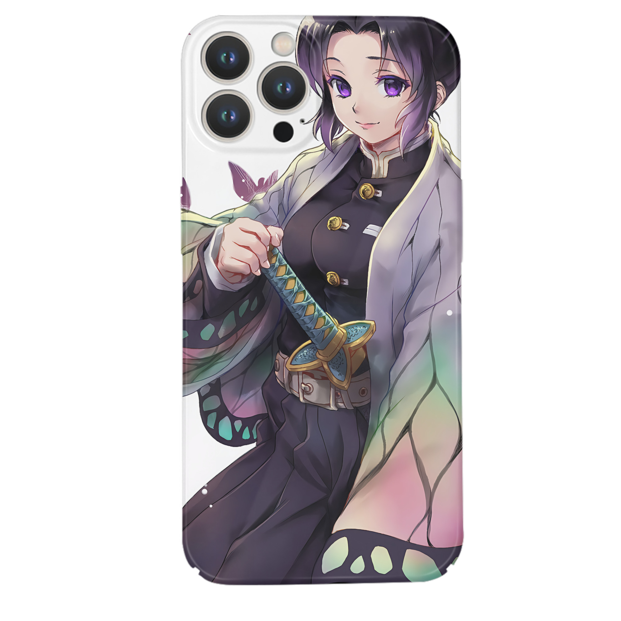 （画像用） 鬼滅の刃（きめつのやいば）蟲柱-胡蝶 しのぶ／こちょう しのぶ Kochou Shinobu 【iPhone 14シリーズ対応】ハードケース